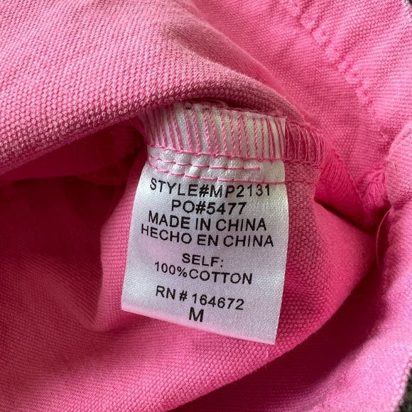 &merci En Merci Bubble Gum Pink Washed Shortalls 100% Cotton Side Zipper Size M - Picture 12 of 13